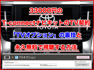 保護中: 【RMP】T-connectナビキットのTV契約「TVオプション」の裏技と永久無料で視聴する方法